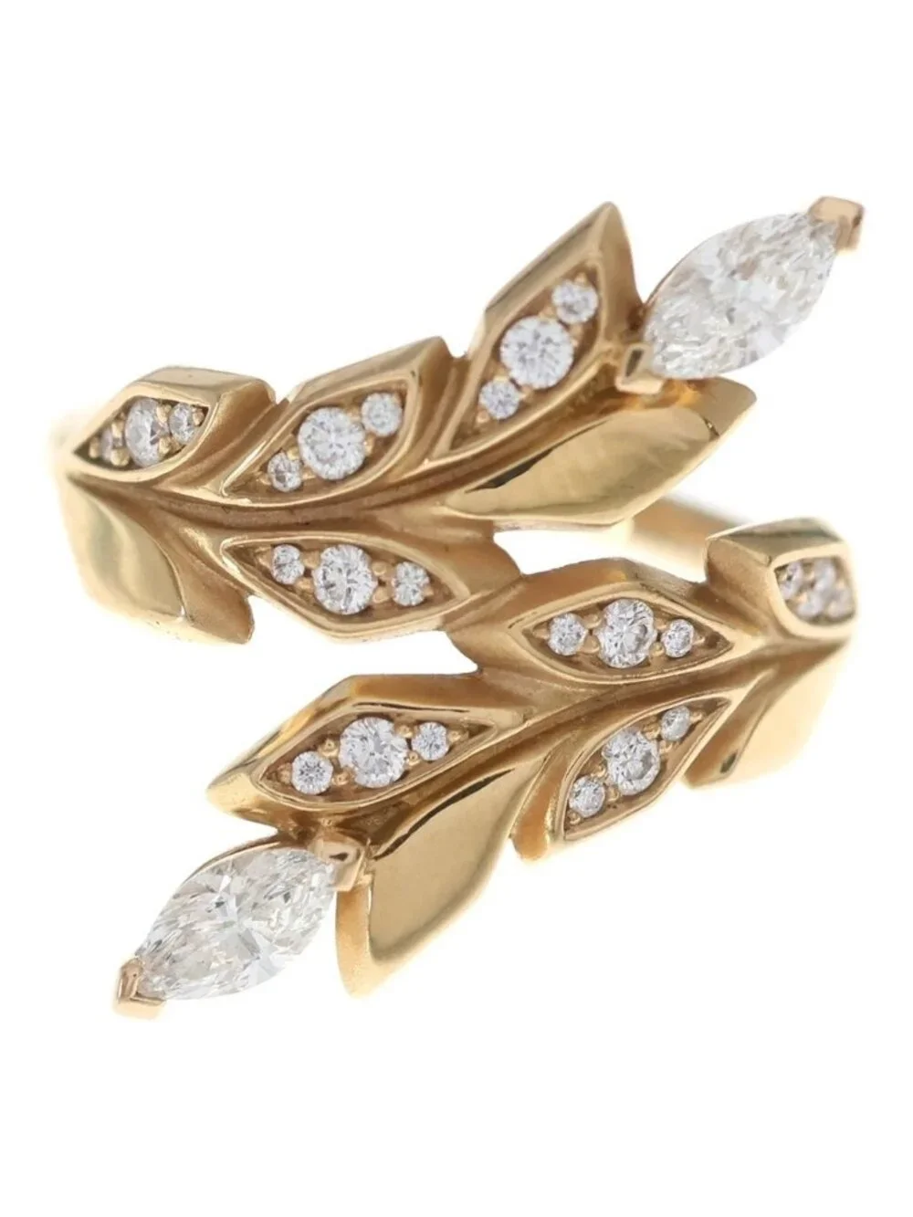 Tiffany & Co Victoria Vine Bypass Diamond Ring 18k Pink Gold
